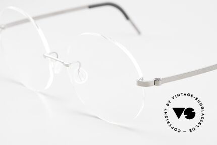 Lindberg 2341 Spirit Titan Big Round Titan Frame Rimless, lens shape (54mm width) could be modified optionally, Made for Men and Women