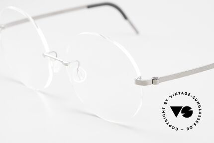 Lindberg 2341 Strip Titan Big Round Titan Frame Rimless, lens shape (54mm width) could be modified optionally, Made for Men and Women