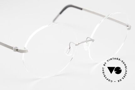 Lindberg 2341 Strip Titan Big Round Titan Frame Rimless, unworn, New Old Stock, with original case by Lindberg, Made for Men and Women