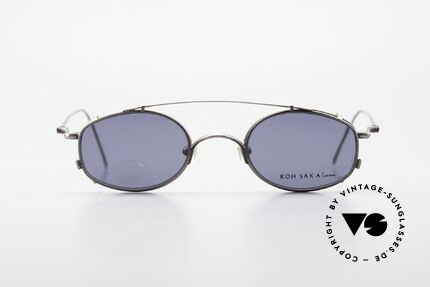 Koh Sakai KS9544 Clip On Frame Women Men, size 45-22 with practical Clip-On (100% UV protection), Made for Men and Women