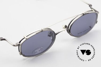 Koh Sakai KS9544 Clip On Frame Women Men, unisex model KS9716; noble 'antique silver' frame finish, Made for Men and Women