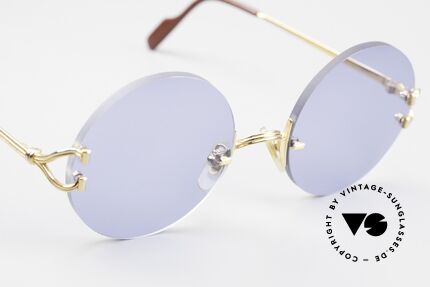 Cartier Madison Round Luxury Sunglasses 90's, 135mm temples & 132mm width = rather medium size, Made for Men and Women