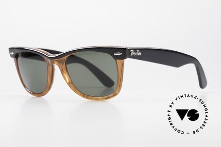 Ray Ban Wayfarer I Old 80's USA B&L Sunglasses, with B&L Bausch & Lomb lens: 100% UV protection, Made for Men and Women