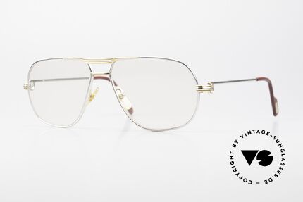 Cartier Tank - M Platinum Changeable Lenses, Cartier vintage glasses / sunglasses, 80's model TANK, Made for Men