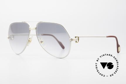 Cartier Vendome LC - M Palladium Mineral Persol Lenses, here, Louis Cartier Decor in a MEDIUM size 59-14, 135, Made for Men