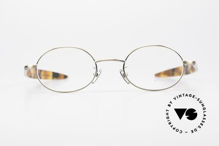 Lunor Cigar 532 AG Old Glasses Oval Antique Gold, frame with acetate temples & 100% titanium nose pads, Made for Men and Women