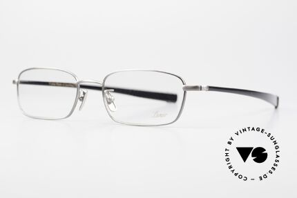 Lunor Club IV 524 AS Square Glasses Antique Silver, with pure Titanium nose pads (1. class wearing comfort), Made for Men