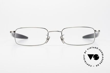 Lunor Cigar 533 AS Square Glasses Antique Silver, frame with acetate temples & 100% titanium nose pads, Made for Men and Women