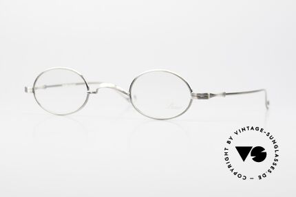 Lunor II 04 Oval XS Frame Antique Silver, extra small oval vintage glasses of the Lunor II Series, Made for Men and Women