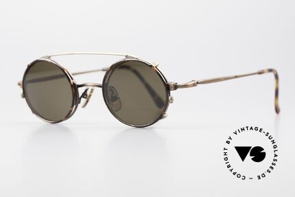 Freudenhaus Tori Small Round Frame Clip On, timeless and sophisticated design; extra SMALL size, Made for Men and Women