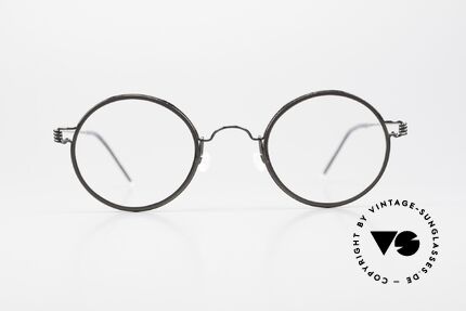 Lindberg Harley Air Titan Rim Round Glasses Women & Men, mod. Harley in size 43-24, temple length 135, col. PU9, Made for Men and Women