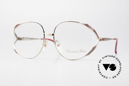 Christian Dior 2387 Ladies Vintage Frame Rarity, flashy Dior designer eyeglass-frame from 1989, Made for Women