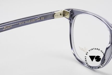 Lunor A10 350 Women's Glasses & Men's Specs, Lunor calls the color 'vintage blue' (smoke/transparent), Made for Men and Women