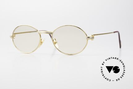 Cartier Saint Honore With Changeable Mineral Lenses, oval VINTAGE CARTIER sunglasses from app. 1998, Made for Men and Women