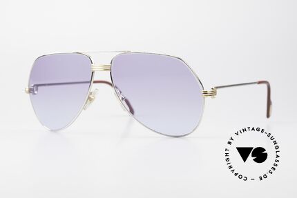 Cartier Vendome LC - L Platinum Sunglasses Aviator 80s Details