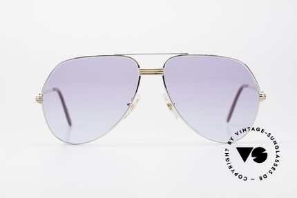 Cartier Vendome LC - L Platinum Sunglasses Aviator 80s, mod. "Vendome" was launched in 1983 & made till 1997, Made for Men