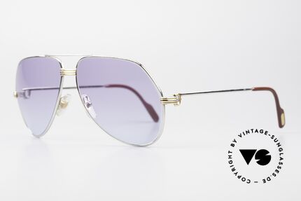 Cartier Vendome LC - L Platinum Sunglasses Aviator 80s, this pair (with L.Cartier decor): LARGE size 62-14, 140, Made for Men