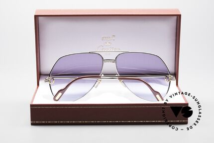 Cartier Vendome LC - L Platinum Sunglasses Aviator 80s, Size: large, Made for Men