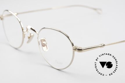 Lunor V 107 Round Panto Frame Bicolor BC, V 107 = stainless steel, titanium pads, made in Germany, Made for Men and Women