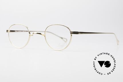 Lunor T2-E-MT GP Round Titan Frame Gold Plated, GP = 22ct GOLD-PLATED (shiny); frame with W-bridge, Made for Men and Women