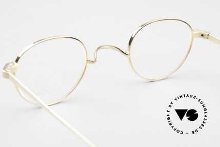 Lunor T2-E-MT GP Round Titan Frame Gold Plated, Size: small, Made for Men and Women