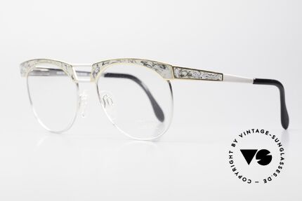 Cazal 741 Panto Glasses By Cari Zalloni, bicolor marble imitation (appliqué) on front & temples, Made for Men