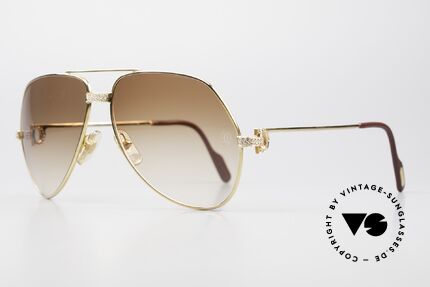 Cartier Grand Pavage Jewel Sunglasses Solid Gold, Cartier "Joaillerie' Collection: Vendôme 'GRAND PAVAGE', Made for Men