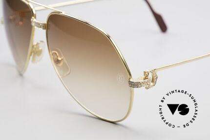 Cartier Grand Pavage Jewel Sunglasses Solid Gold, 18kt (750) SOLID GOLD frame with 0.86 carat BRILLANTS, Made for Men