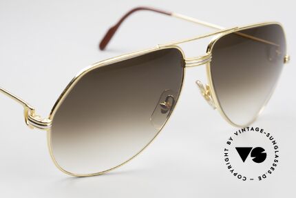 Cartier Vendome LC - L Rare Luxury Sunglasses 1980's, with new brown-gradient sun lenses (100% UV protection), Made for Men