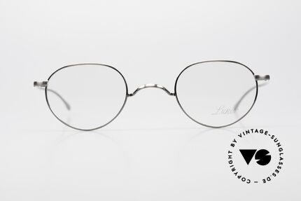 Lunor Club I 501 AS Antique Silver Eyeglasses Panto, stainless steel; classic "W-bridge", handmade in Germany, Made for Men and Women