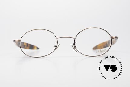 Lunor Cigar 532 AC Antique Copper Eyeglasses Oval, frame with acetate temples & 100% titanium nose pads, Made for Men and Women