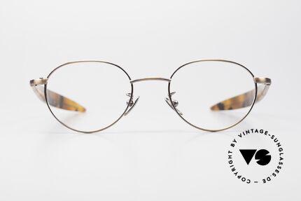 Lunor Cigar 531 AC Antique Copper Panto Glasses, frame with acetate temples & 100% titanium nose pads, Made for Men and Women