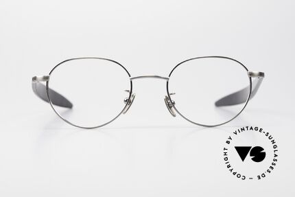 Lunor Cigar 531 AS Antique Silver Frame Panto, frame with acetate temples & 100% titanium nose pads, Made for Men and Women