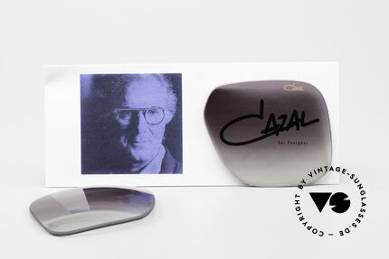 Cazal 616 Lens Sun Lenses Cari Zalloni Flyer, gray-gradient sun lenses with the golden Cazal logo, Made for Men