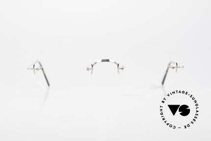 Lunor Classic Round PP The Rimless Steve Jobs Glasses, of course, unworn (with an original hard case by LUNOR), Made for Men and Women