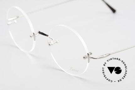 Lunor Classic Round PP The Rimless Steve Jobs Glasses, Size: small, Made for Men and Women