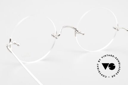 Lunor Classic Round PP The Rimless Steve Jobs Glasses, Size: small, Made for Men and Women