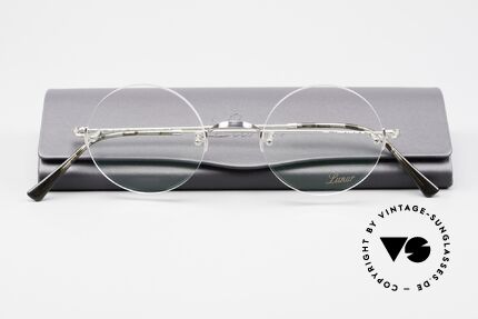 Lunor Classic Round PP The Rimless Steve Jobs Glasses, Size: small, Made for Men and Women
