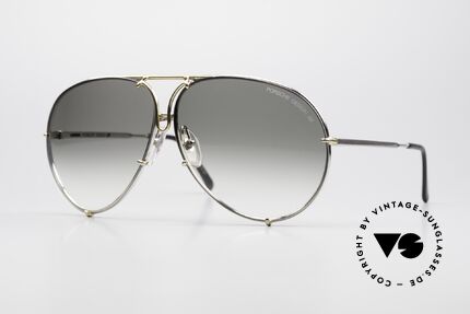 Porsche 5621 Old 80's Bicolor Sunglasses Details
