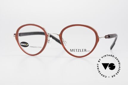 Metzler 5050 Panto Eyeglasses Flexible Frame Details