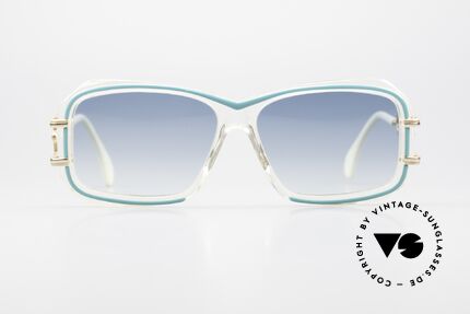 Cazal 173 Hip Hop Cazal 80's Shades, clear synthetic frame with striking metal temples, Made for Women