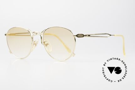 Jean Paul Gaultier 55-2177 Gold Plated Designer Shades, brilliant JPG fashion accessory (also wearable at night), Made for Men and Women