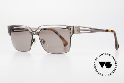 Alain Mikli 5665 / 010 Striking Vintage Frame Titanium, true collector's item with terrific frame finish!, Made for Men and Women