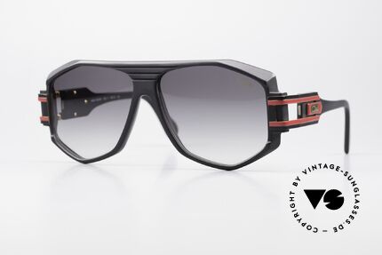 Cazal 163 Legends Iconic Hip Hop Frame, Cazal 163 sunglasses in matte black / red, size 59/12, Made for Men