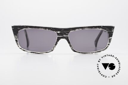 Alain Mikli 0108 / 295 Rare Designer Sunglasses 80's, great color concept (translucent with black pattern), Made for Men and Women