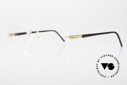 Lindberg Precious T945 Horn 18ct Solid Gold Diamond Glasses, decorated with two diamonds (0,03 ct TOP Wesselton), Made for Women