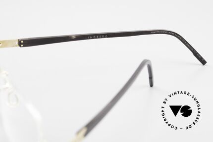Lindberg Precious T945 Horn 18ct Solid Gold Diamond Glasses, unworn, with original case, cloth & booklet by Lindberg, Made for Women