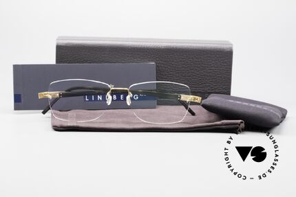 Lindberg Precious T945 Horn 18ct Solid Gold Diamond Glasses, Size: medium, Made for Women