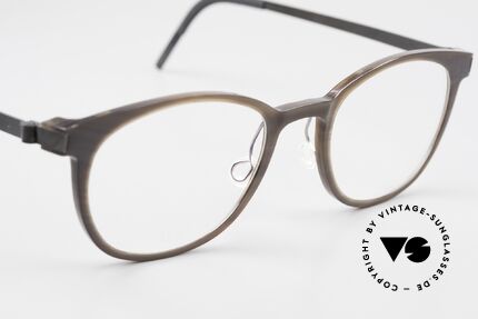 Lindberg Horn 1818 Buffalo Horn Titanium Frame, every model (made of horn) looks individual / unique, Made for Men