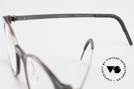 Lindberg Horn 1818 Buffalo Horn Titanium Frame, Size: medium, Made for Men